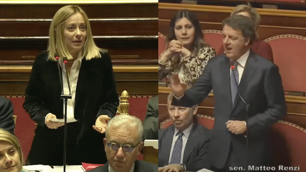 Renzi accusa Meloni in Senato su Almasri e Paragon. Lei replica: “Non sono qui per vendere il suo libro” 