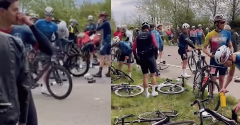 Maxi-caduta alla Gran Fondo UCI: 47 ciclisti feriti, gara annullata