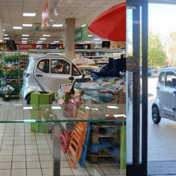 Grosseto: anziano entra nel supermercato con la minicar, “le birre pesano”, e poi se ne va tra lo stupore