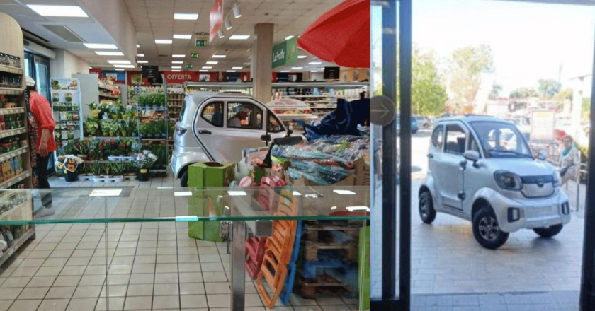 Grosseto: anziano entra nel supermercato con la minicar, “le birre pesano”, e poi se ne va tra lo stupore