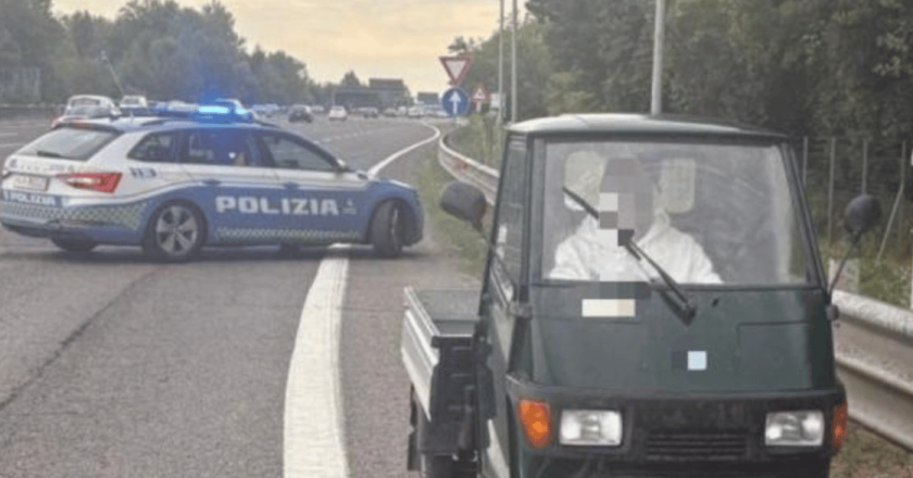 Contromano in A1 con l’Ape Car: 18enne fermato a Modena, multa fino a 8.000 euro e rischio revoca patente