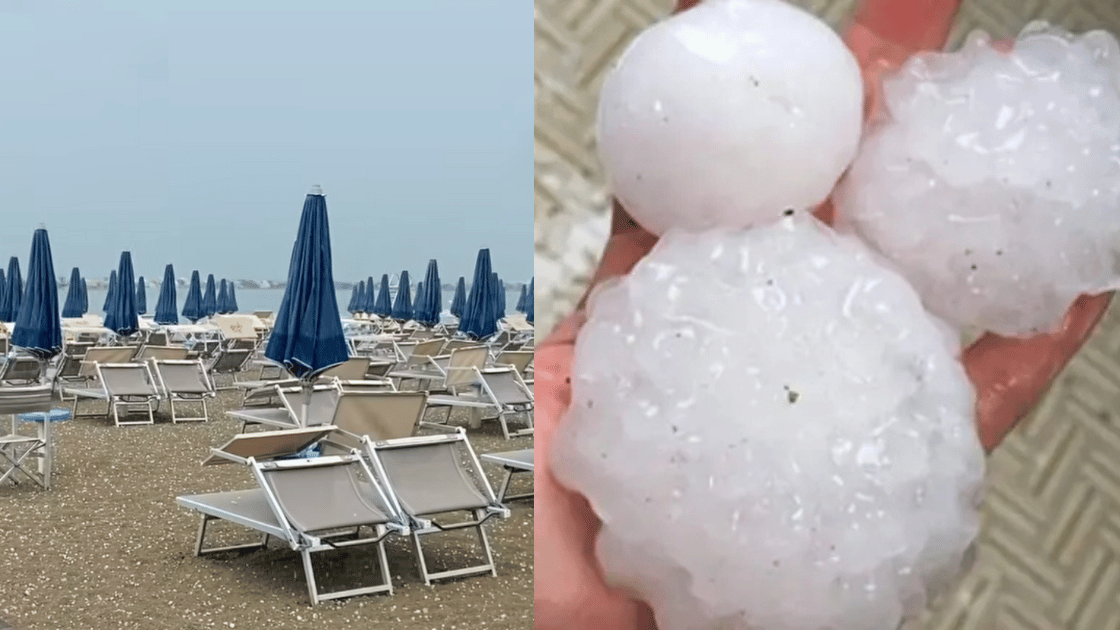 grandine spiaggia