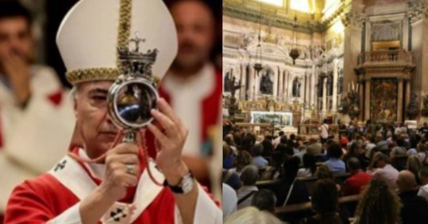 San Gennaro, l’annuncio in chiesa e poi le lacrime: “Di chi è questo sangue…”