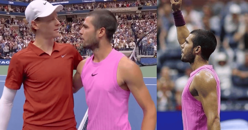 US Open 2025, vince Alcaraz: la reazione di Sinner