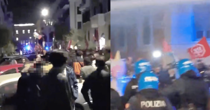 Corteo vietato a Roma, la polizia interviene: scontri e momenti di panico