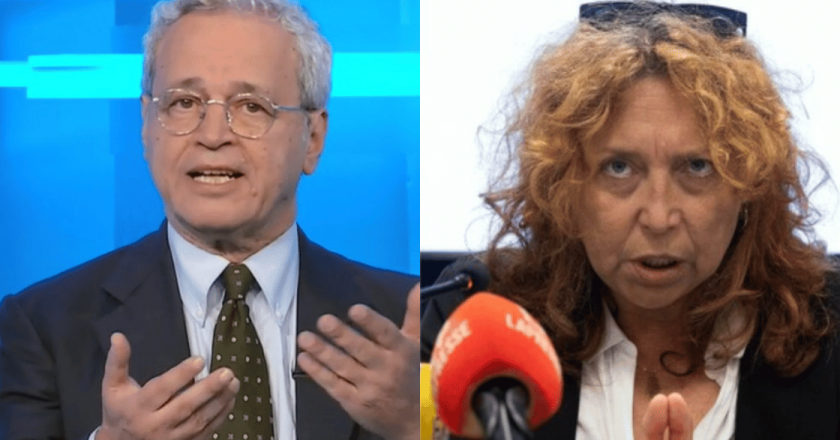 Mentana vs Flotilla, scontro infuocato: “Non prendo lezioni dagli asini”. La portavoce Delia lo accusa di linguaggio disumano