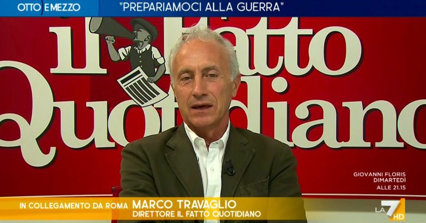 Flotilla, Travaglio smentisce Meloni su La7
