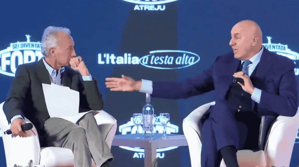 Crosetto contro Travaglio ad Atreju: duello su Nato, Ucraina, Salvini e Albanese. Standing ovation per il ministro Crosetto contro Travaglio ad Atreju: duello su Nato, Ucraina, Salvini e Albanese. Standing ovation per il ministro
