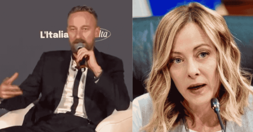 Francesco Facchinetti elogia Giorgia Meloni e attacca la sinistra: il discorso ad Atreju accende la polemica