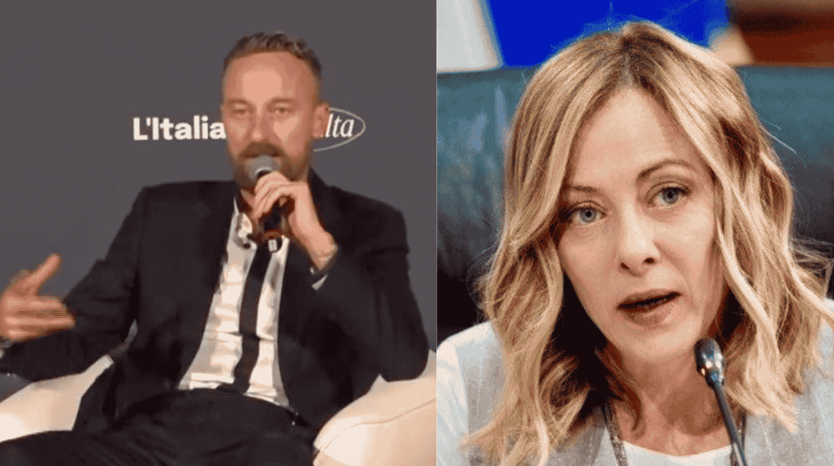 Francesco Facchinetti elogia Giorgia Meloni e attacca la sinistra: il discorso ad Atreju accende la polemica