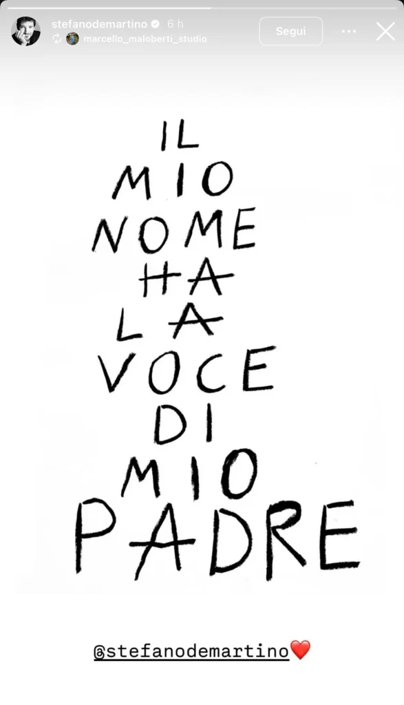 Stefano De Martino, il messaggio dopo la morte del padre commuove tutti