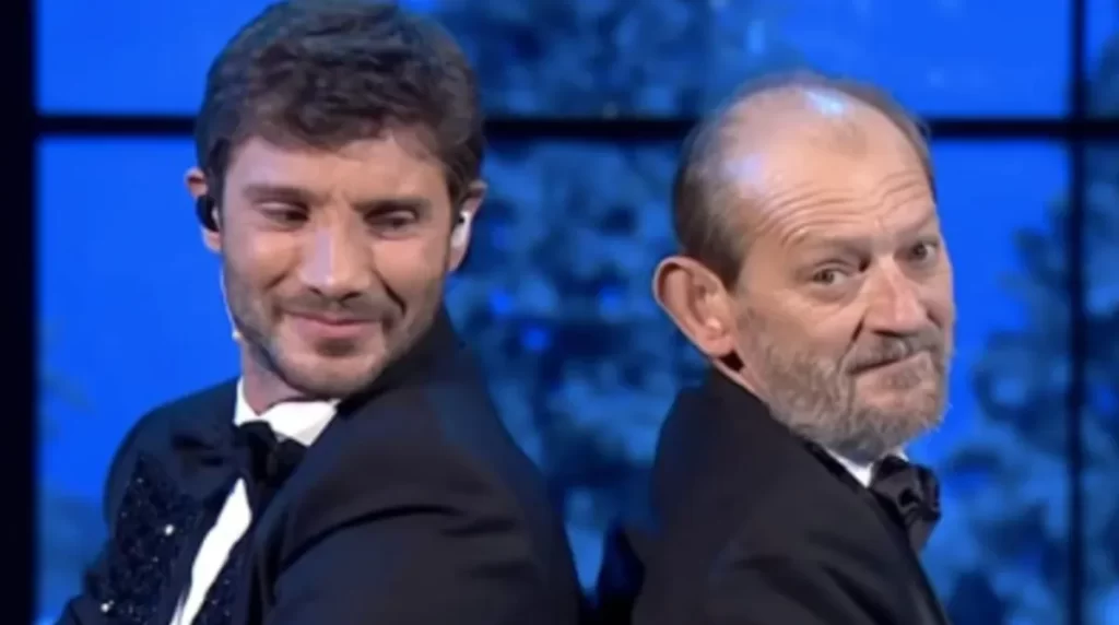 Stefano De Martino al funerale del padre Enrico