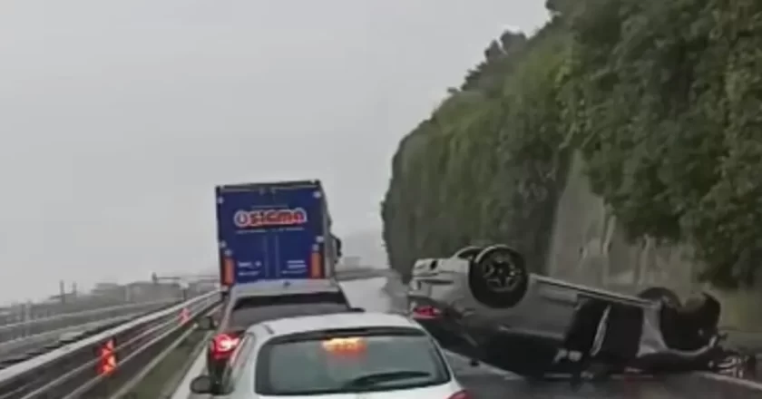 Incidente in autostrada, politico si ribalta con l’auto: paura sulla A20