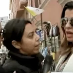 Giornalista strattonata per le domande a Claudia Conte: tensione con la troupe di Cartabianca