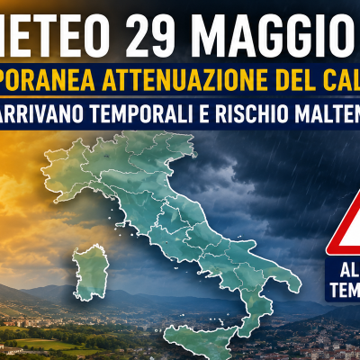 Italia news, previsioni meteo del 29 maggio 2026