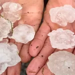 Tempesta supercellulare ai piedi dei Pirenei: grandine fino a 3 centimetri e raffiche a 80 km/h