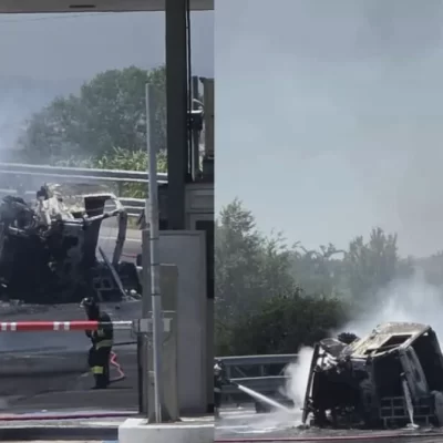 Incendio cisterna a Riccione, due feriti e casello A14 chiuso: traffico in tilt