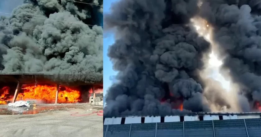 Maxi incendio alla Delca Energy di Lugnano, nube nera visibile a chilometri