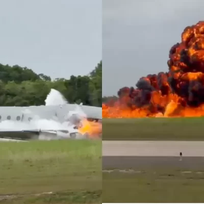 Jet privato esplode in pista: morti i due piloti – VIDEO