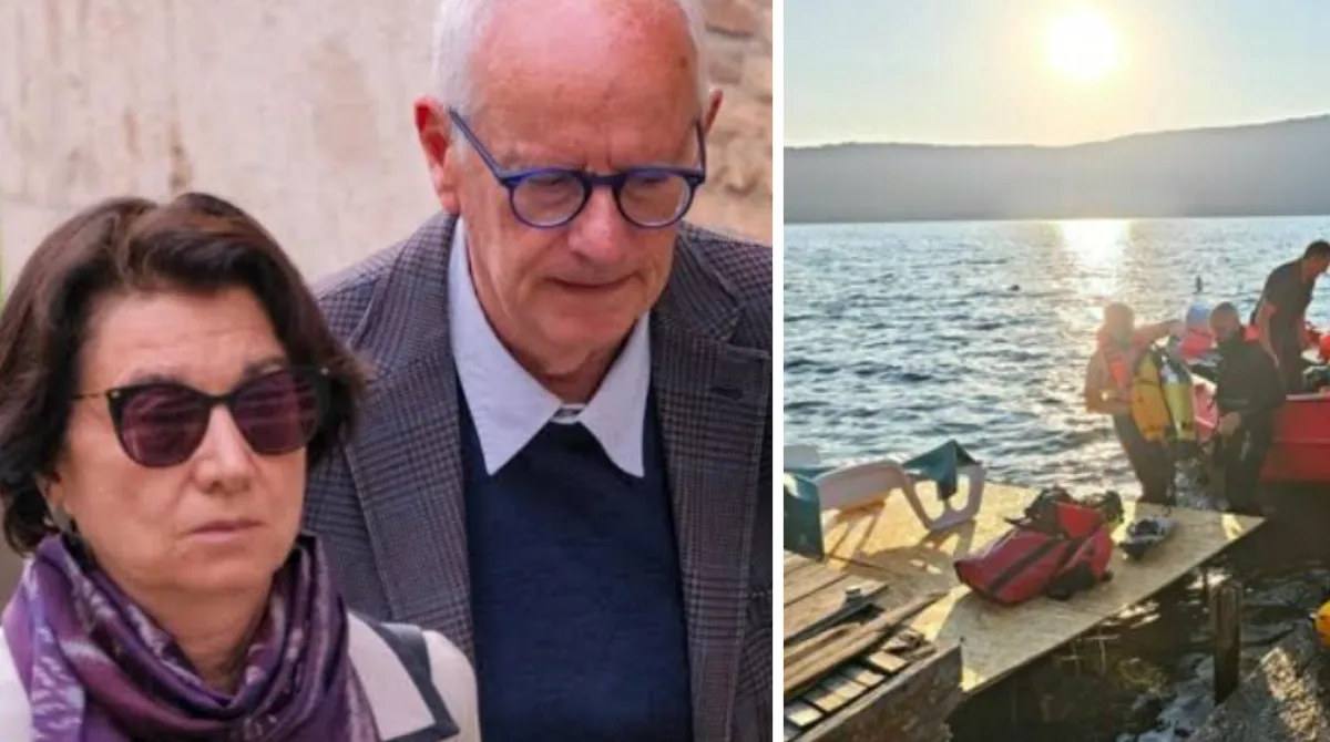 Le acque scure e i canneti del lago di Vico, a illustrare le insidie dei fondali durante le ricerche di Luigi Cavallari
