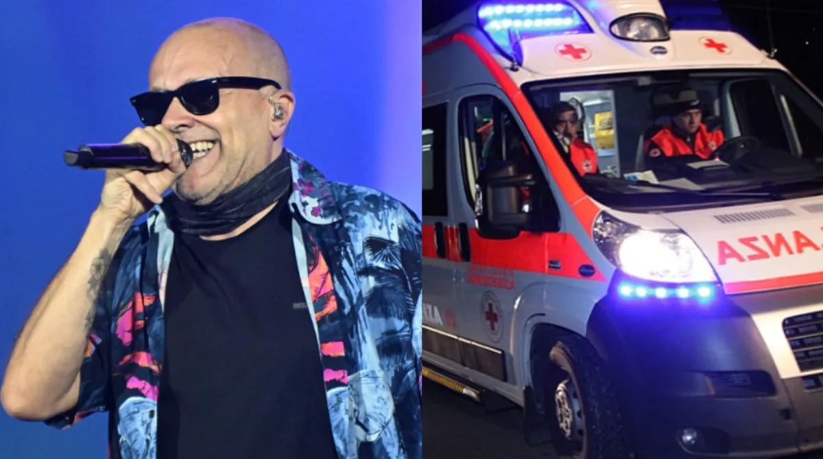 Due autobus urbani fermi a una fermata serale, a illustrare l'incidente all'uscita del concerto di Max Pezzali a Bologna in cui è rimasta ferita una donna