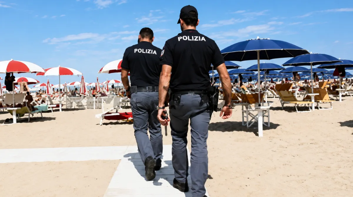 Spiaggia libera di San Benedetto del Tronto, a illustrare l'aggressione a una ragazza poi bloccata dai bagnanti

