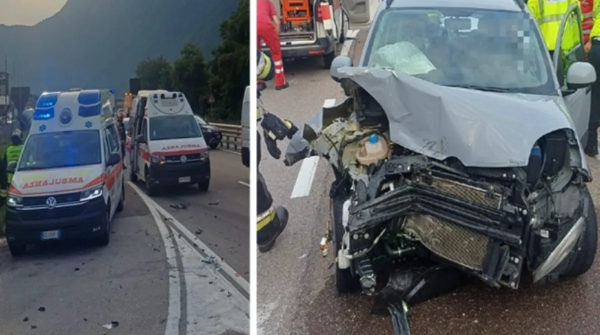 Tamponamento a catena sulla Valsugana, due feriti: statale 47 chiusa e traffico in tilt