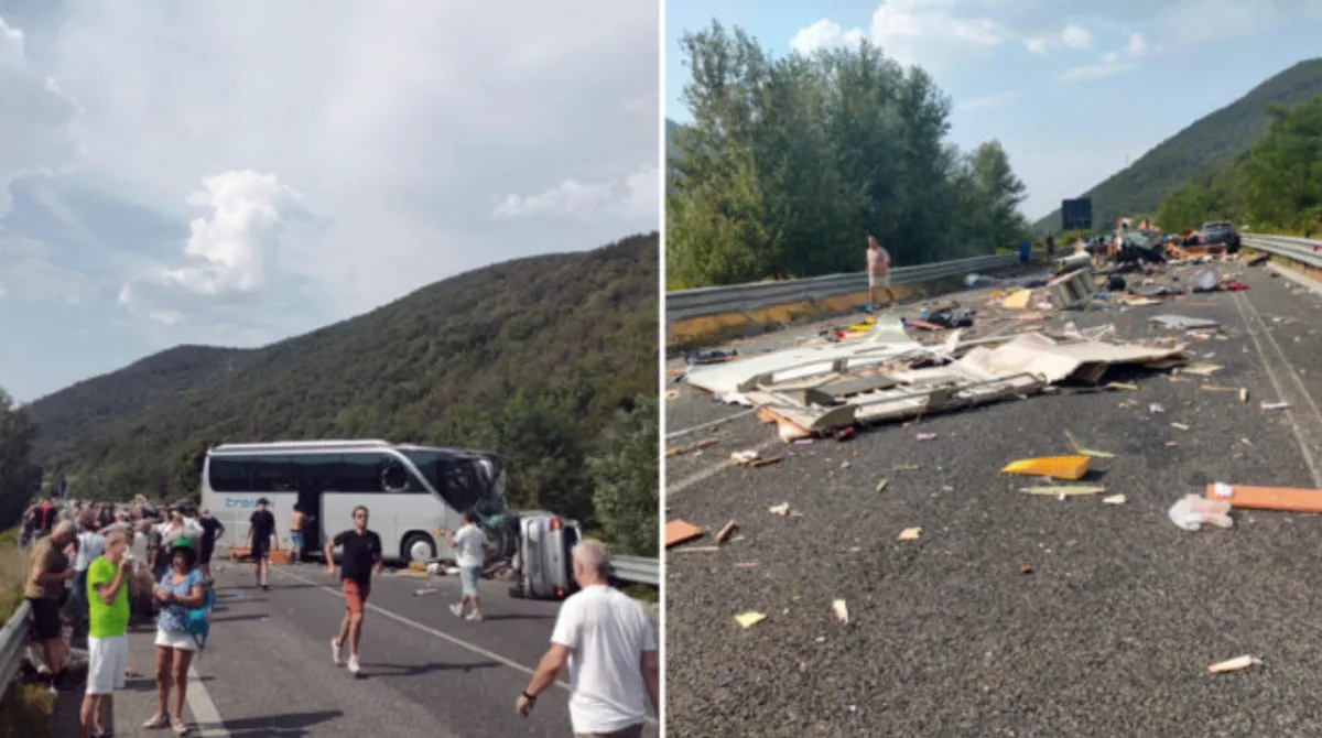 I soccorsi al lavoro sulla statale 79 Ternana dopo il grave incidente stradale